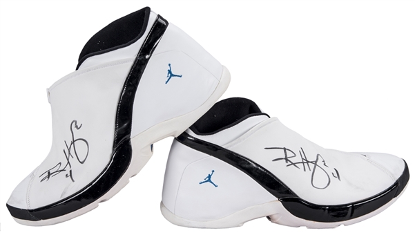 1999 Ron Harper Game Used & Signed Jordan LA Lakers Sneakers (Player LOA & JSA)